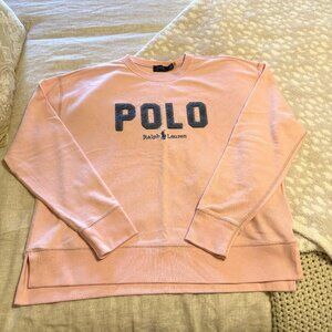 POLO Ralph Lauren Embroidered Women's Sweatshirt PINK , Size Large